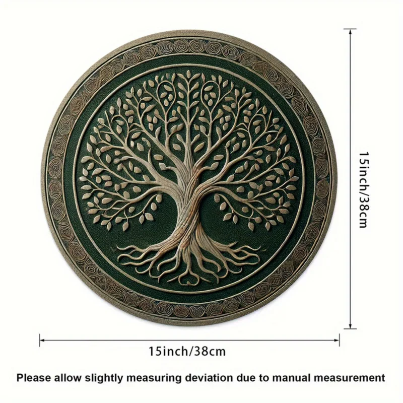 VIKAMA 4 PC Tree Of Life Symbol Placemats For Dining Rooms And Holiday Parties Suitable For Coffee Tables And Home Decor thumbnail 2