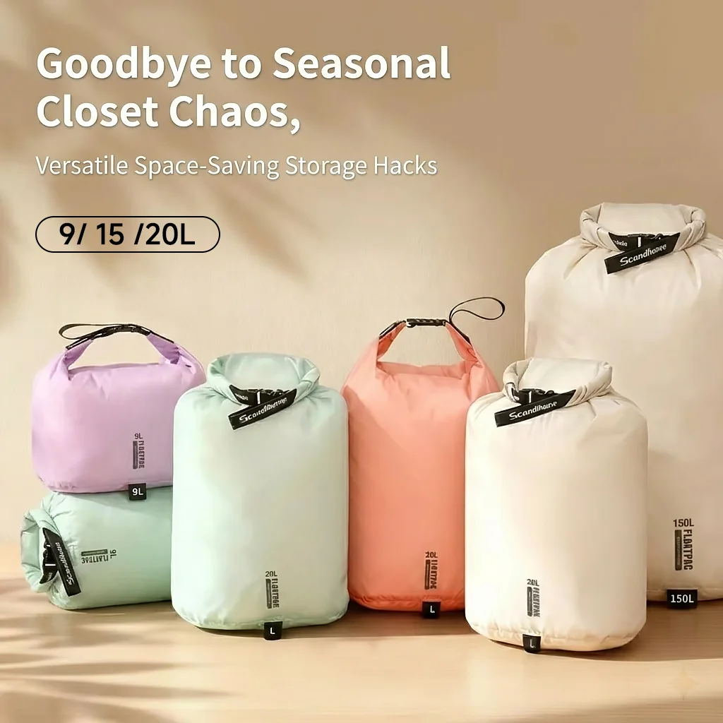 3Pcs/Set Waterproof Dry Bag Travel Storage Pouch Lightweight Clothes Organizer for Suitcase Swimming Gym Bag Large Capacity