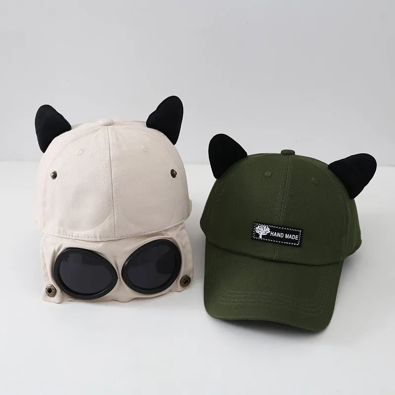 Women Baseball Cap With Sunglasses Funny Hip Hop Duck Tongue Cap Pilot Glasses Outdoor Sports Sun Hat thumbnail 4