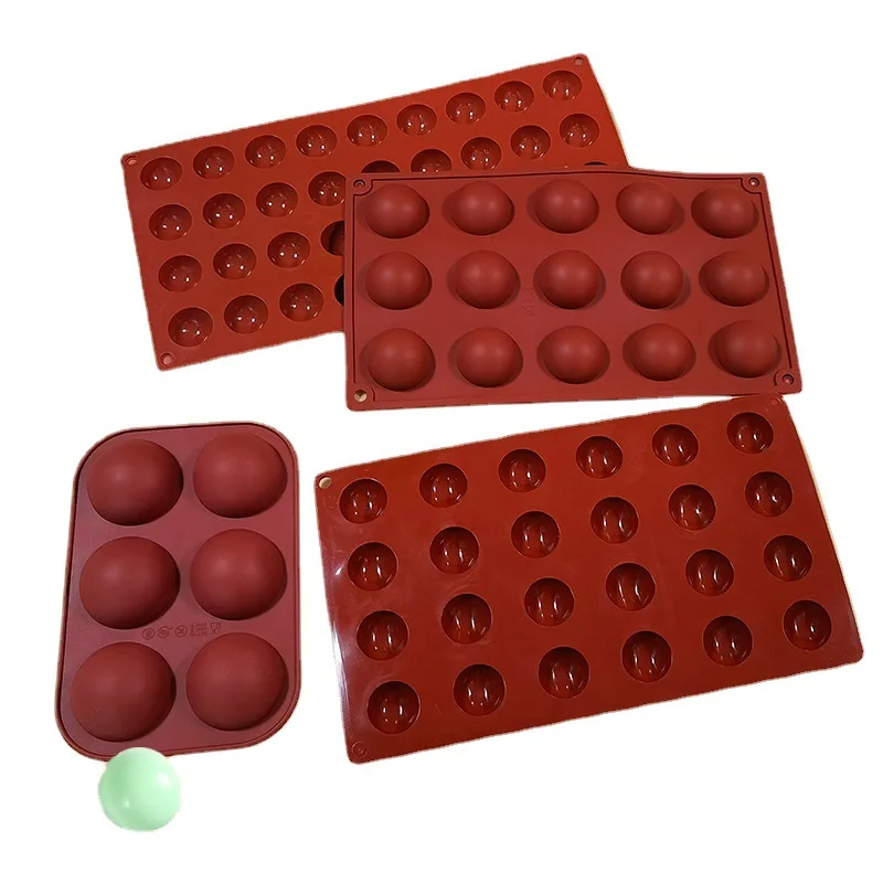 3D Ball Round Half Sphere Silicone Mold for DIY Baking Pudding Mousse Chocolate Cake Mold Kitchen Accessories Tools Cake Pudding thumbnail 5