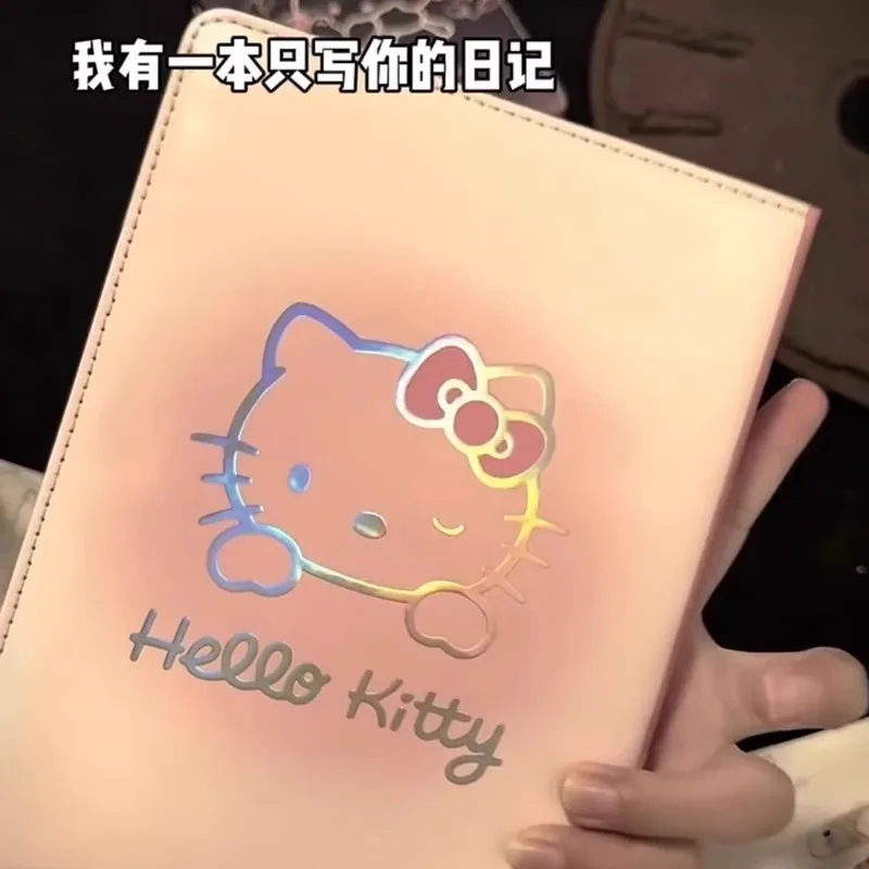 Kawaii Japanese Style Cartoon Hello Kitty Leather Notebook Soft PU Colored Page Diary High-Value Cute Surprise Gift for Fans thumbnail 4