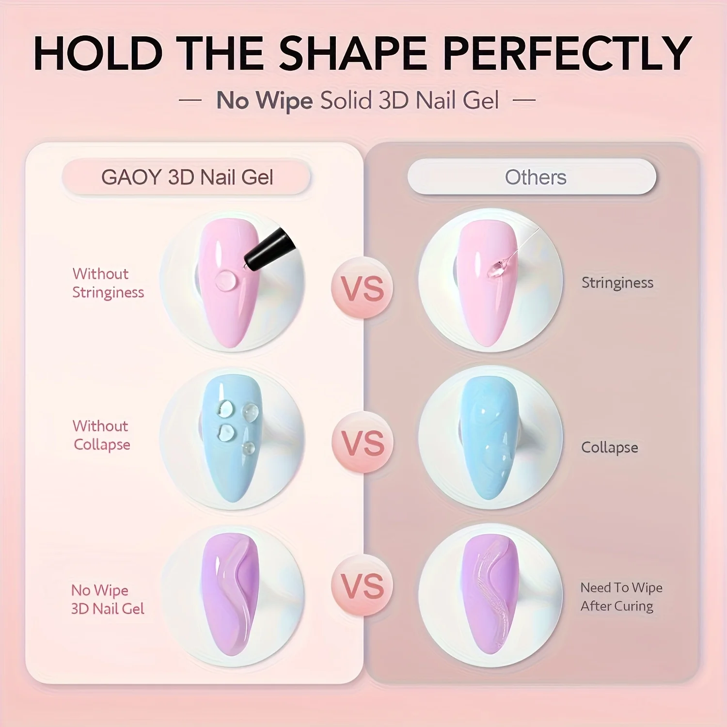 3D Gel - Nail Art Modeling Gel, Suitable for Nail Design Autumn And Winter DIY Nail Art for Painting, Molding, Sculpting thumbnail 5