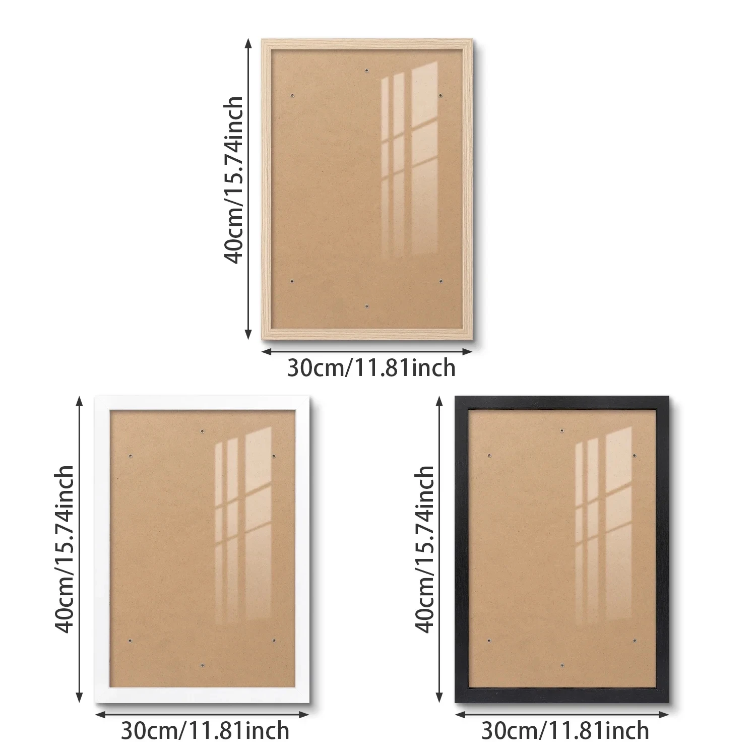 30x40cm Frame Black and White Photo Frame Can Be Hung on The Wall with Certificate Poster Canvas Painting Decoration Gift thumbnail 4