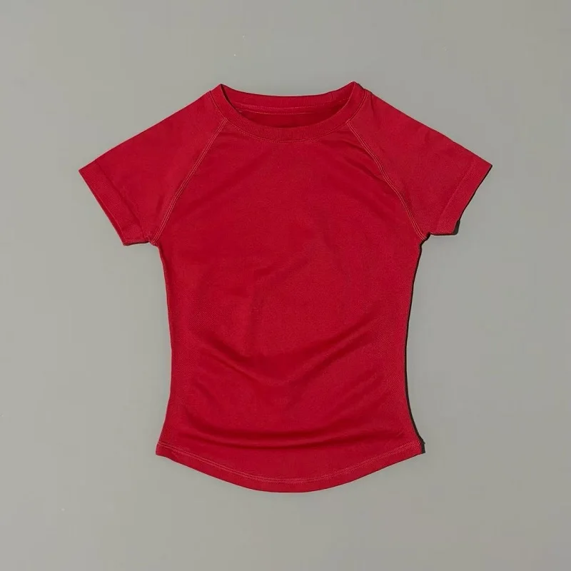 Sport Short Sleeve Top Women Seamless Yoga Leotard Clothing Running Sports T Shirt Gym Yoga Slim Fitness Active Top Tee thumbnail 4