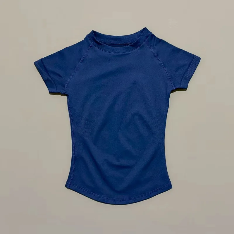 Sport Short Sleeve Top Women Seamless Yoga Leotard Clothing Running Sports T Shirt Gym Yoga Slim Fitness Active Top Tee thumbnail 6
