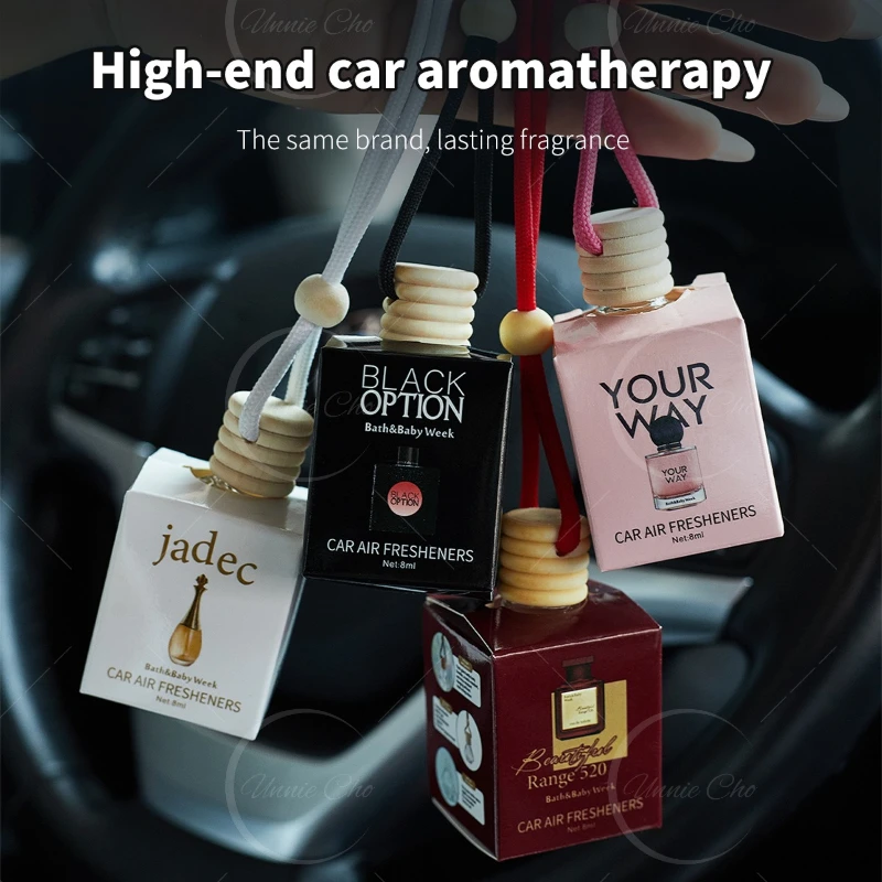 8ML Long Lasting Scent Glass Bottle Air Freshener Keep Charming and Fresh Hanging Car Interior Decoration Perfume Diffuser thumbnail 2