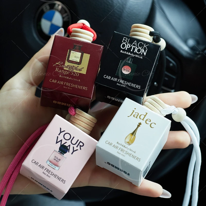 8ML Long Lasting Scent Glass Bottle Air Freshener Keep Charming and Fresh Hanging Car Interior Decoration Perfume Diffuser thumbnail 3