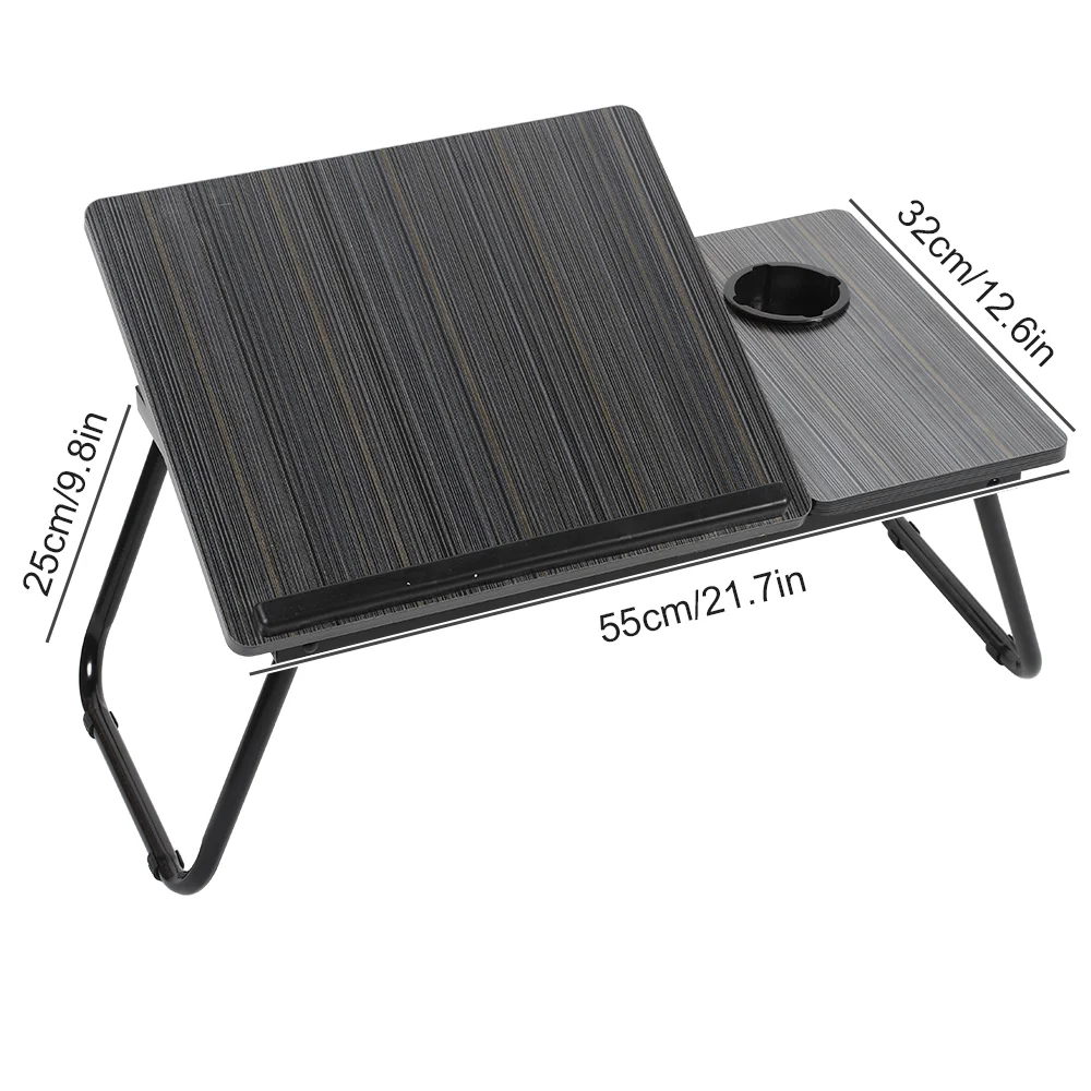Folding Desk Laptop Table for Bed and Sofa Laptop Desk 5-level Height Adjustment with Cup holder Multifunction Table thumbnail 6