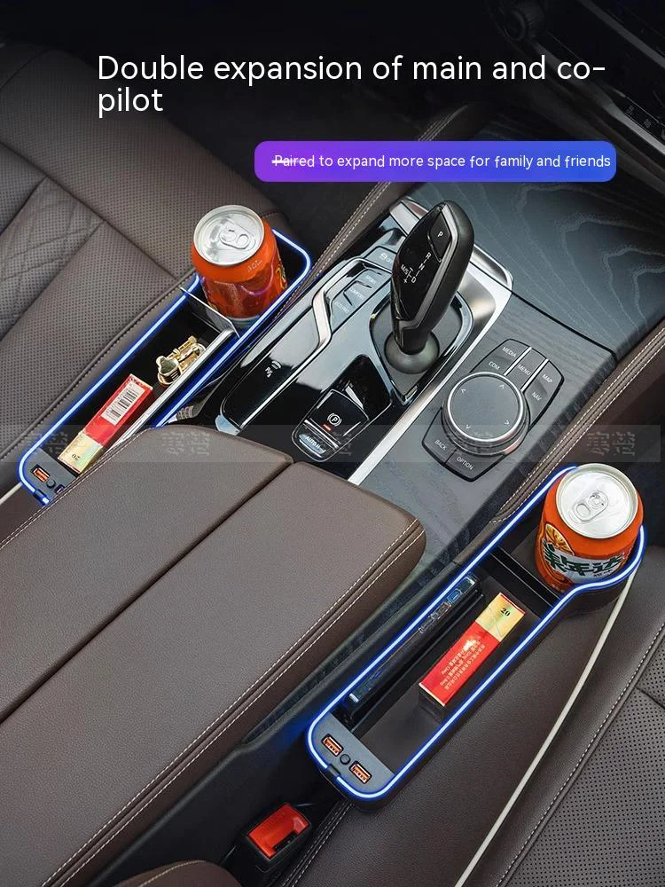 Car Sewn Seat Gap Crevice Slot Storage Box light USB Charging For Subaru STI Outback Brz Wrx Xv Ascent Forester Impreza Legacy thumbnail 6