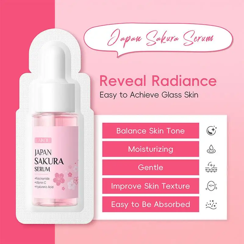 Sakura Skin Care Set Face Cream Serum Toner Facial Cleanser Sunscreen Eye Cream Face Skin Care Set Product Gift Daily Skin Care thumbnail 4