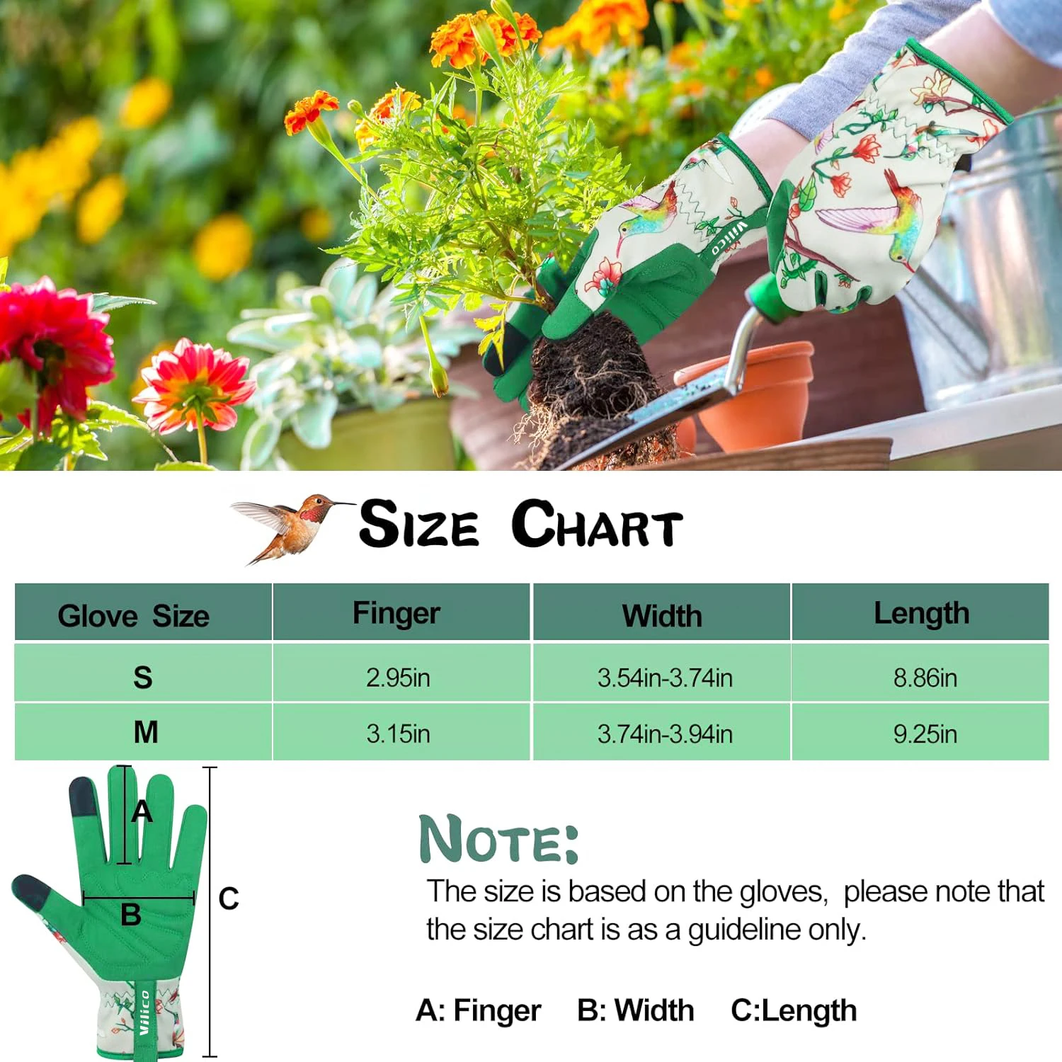 Gardening Gloves for Women Breathable leather Garden Gloves with Grip Thorn-Proof Puncture-Resistant Work Gloves thumbnail 6