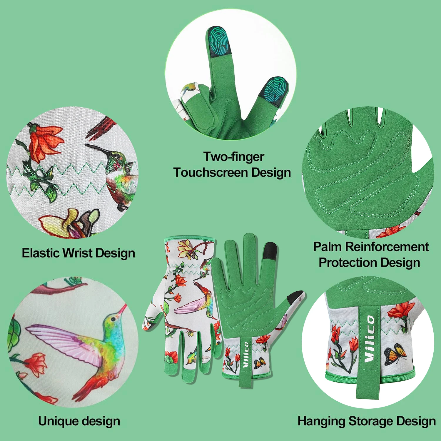 Gardening Gloves for Women Breathable leather Garden Gloves with Grip Thorn-Proof Puncture-Resistant Work Gloves thumbnail 2