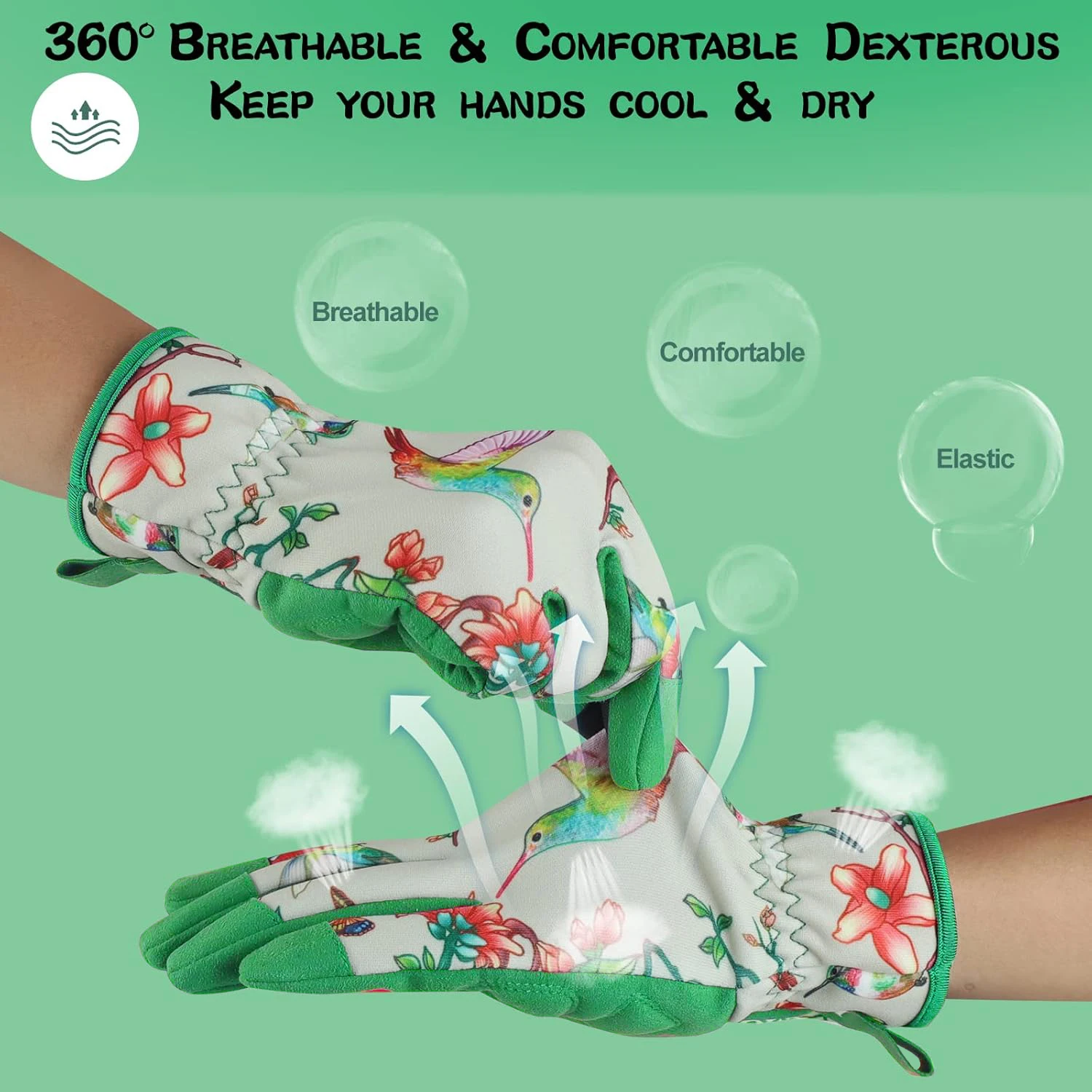 Gardening Gloves for Women Breathable leather Garden Gloves with Grip Thorn-Proof Puncture-Resistant Work Gloves thumbnail 3