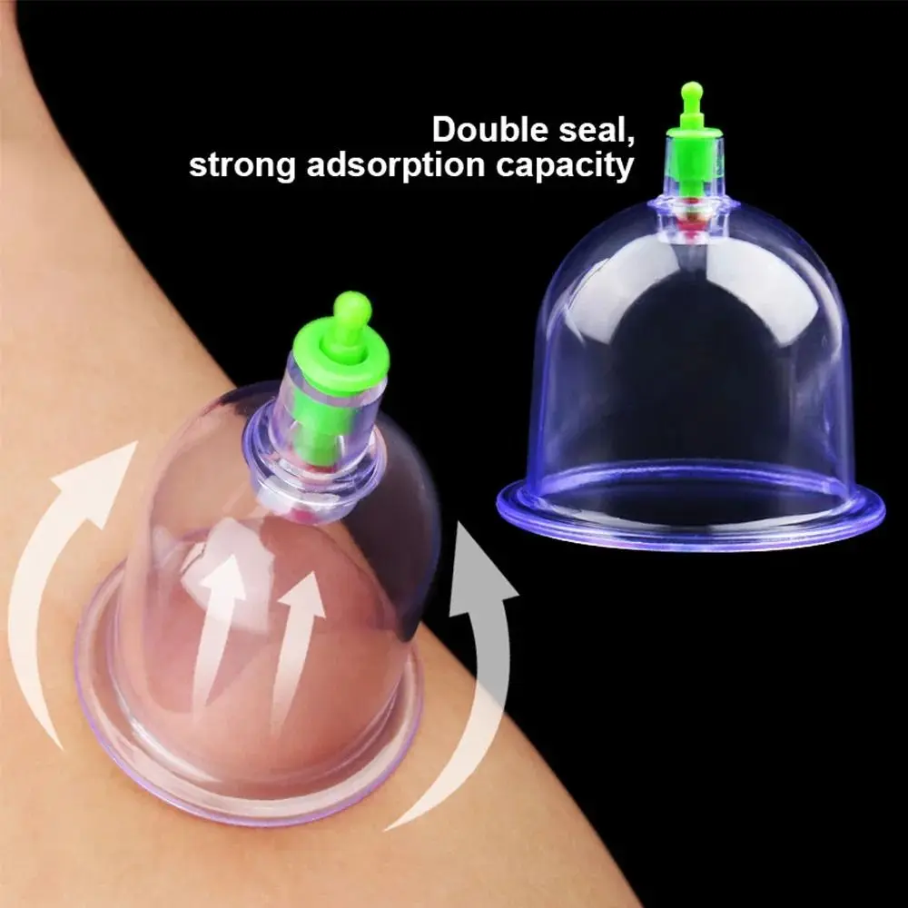8Pcs/Set Anti-cellulite Vacuum Cupping Cans Dry Wet Type Body Therapy Suction Cup Non-Glass 6 Cups thumbnail 3