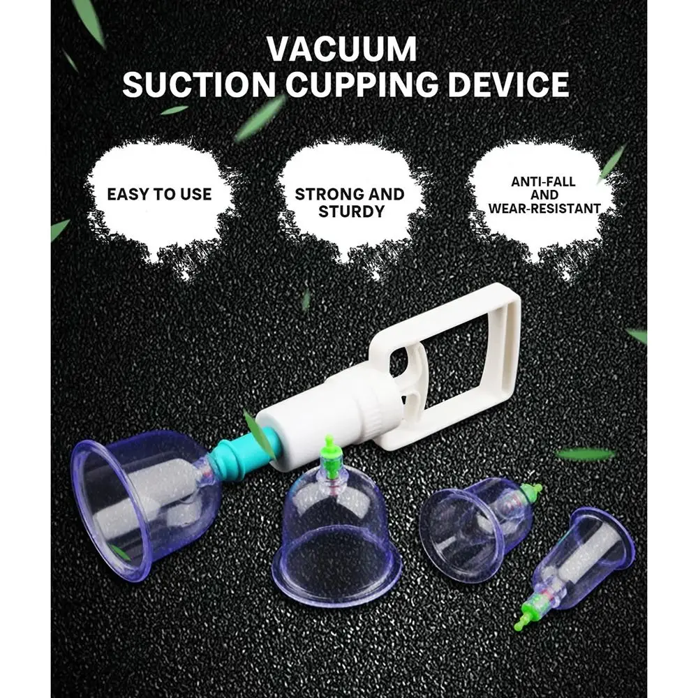 8Pcs/Set Anti-cellulite Vacuum Cupping Cans Dry Wet Type Body Therapy Suction Cup Non-Glass 6 Cups thumbnail 4