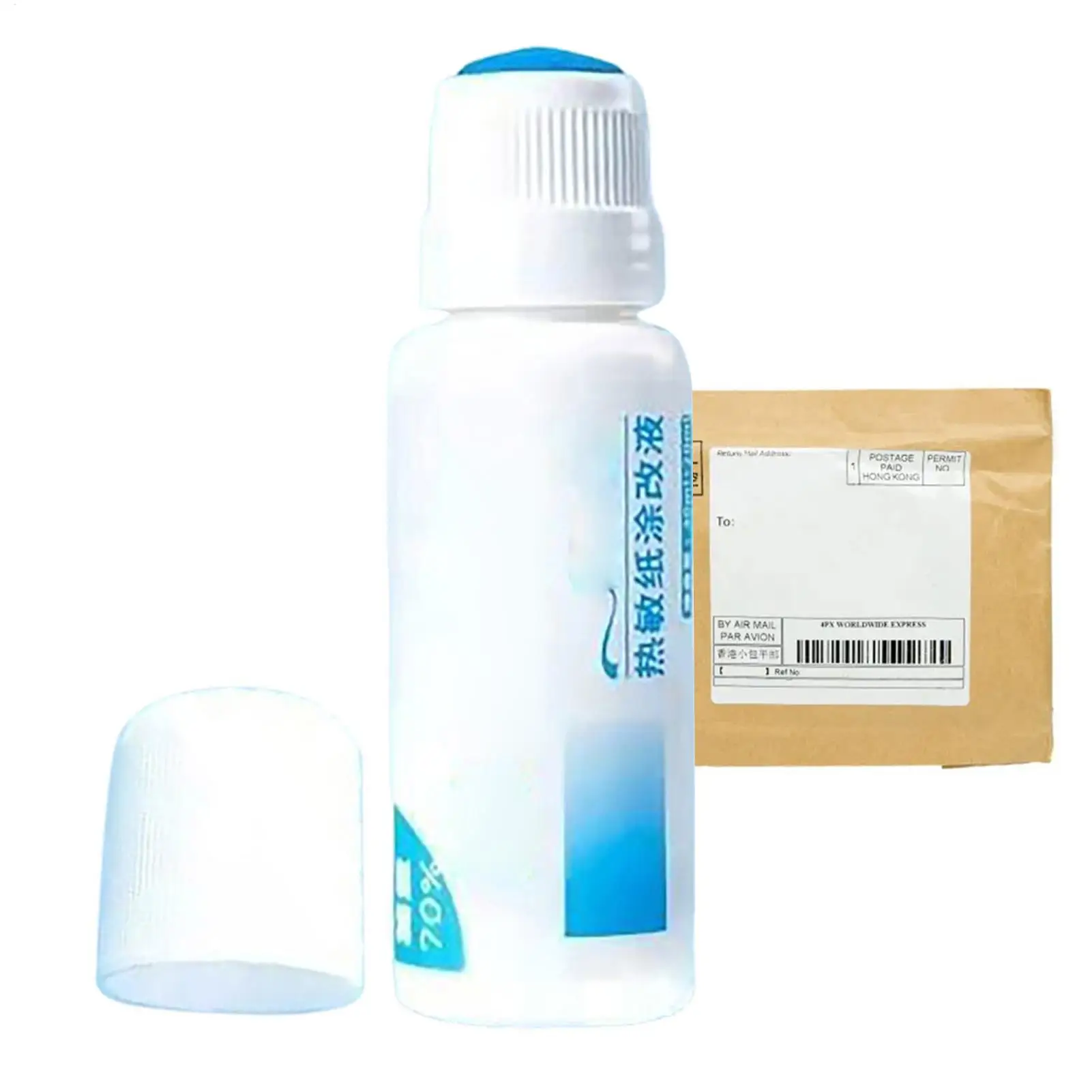 30ml Fast-Drying Thermal Paper Correction Fluid Eraser Package Parcel Box ID Information Protector Anti Peep Identity Info Guard thumbnail 3