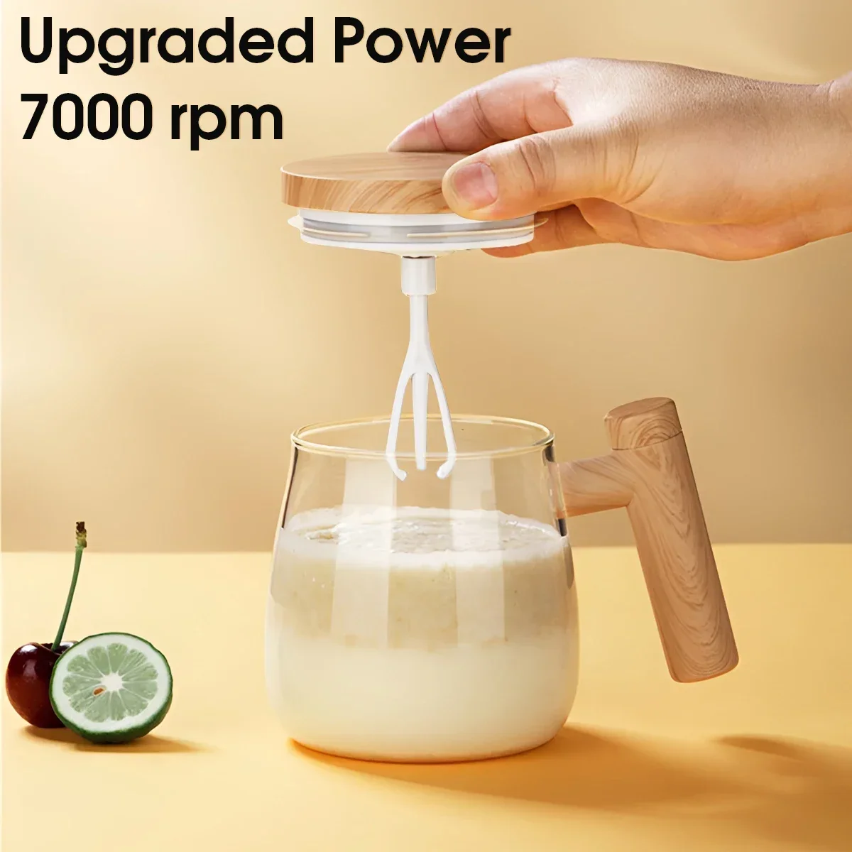 400ml Electric Self Stirring Coffee Cup Waterproof Glass Mug with Automatic Protein Powder Mixing Function thumbnail 4