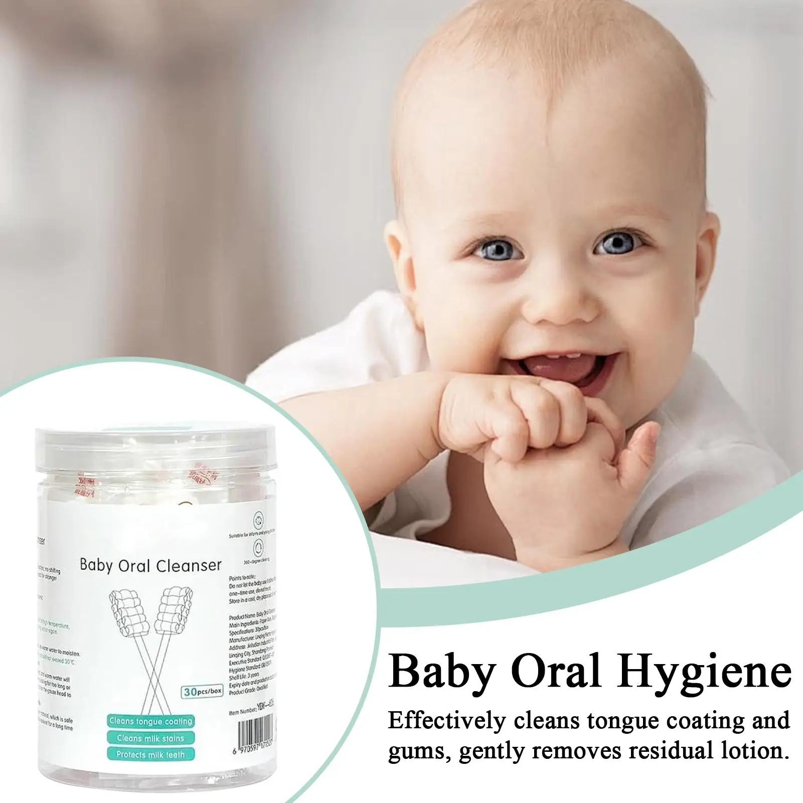 Baby Tongue Brush Mouth Care Cleaning Stick Gauze Soft Hygienic Cleaner Toothbrush for Baby Grooming Teeth Tongue Care Home thumbnail 3