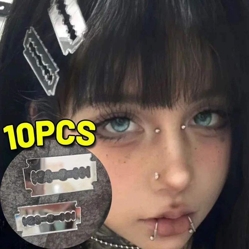 y2K High Simulated Blade Hairpins for Subculture Fashoin Girls Funny Niche Acrylic Knife Gothic Hair Clips Cosplay Accessory thumbnail 2