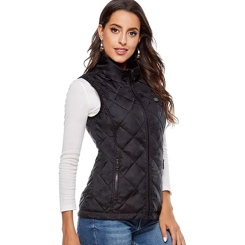 Women Heating Vest Autumn and Winter Cotton Vest USB Infrared Electric Heating suit Women Flexible Thermal Winter Warm Jacket thumbnail 3