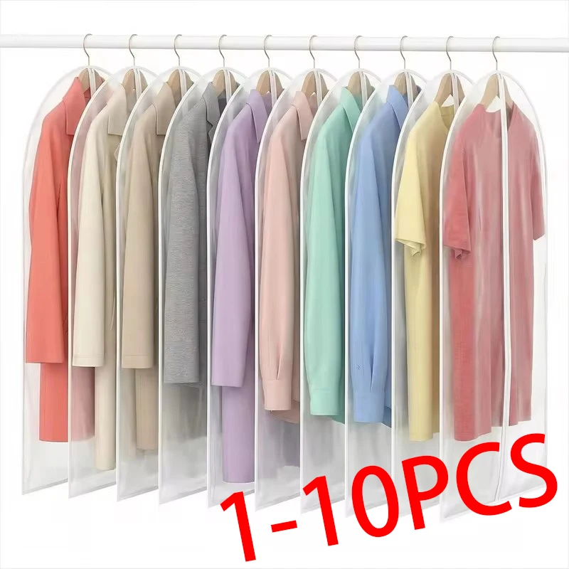 Dust Proof Garment Protector Cover Bag Suit Coat Wedding Dress Cover Fully Enclosed Clothes Cover With Zipper Hanging Cloth Bag