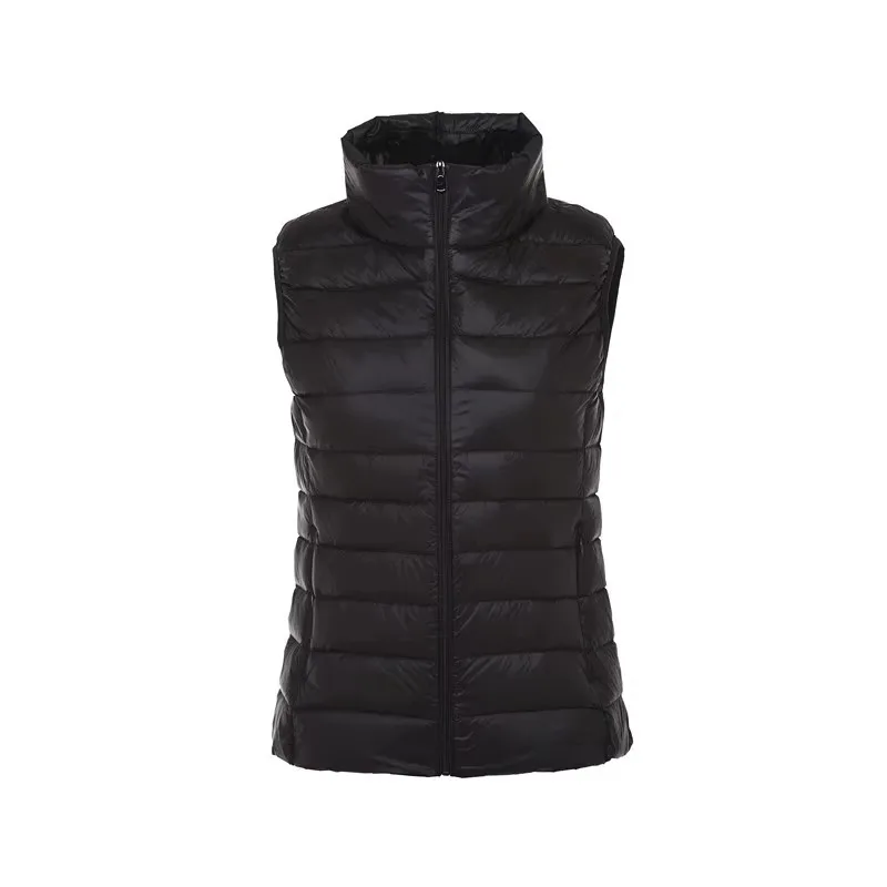 Women Sleeveless Vest Jackets Winter Fashion Male Cotton-Padded Vest Coats women Stand Collar Warm Waistcoats Clothing thumbnail 2