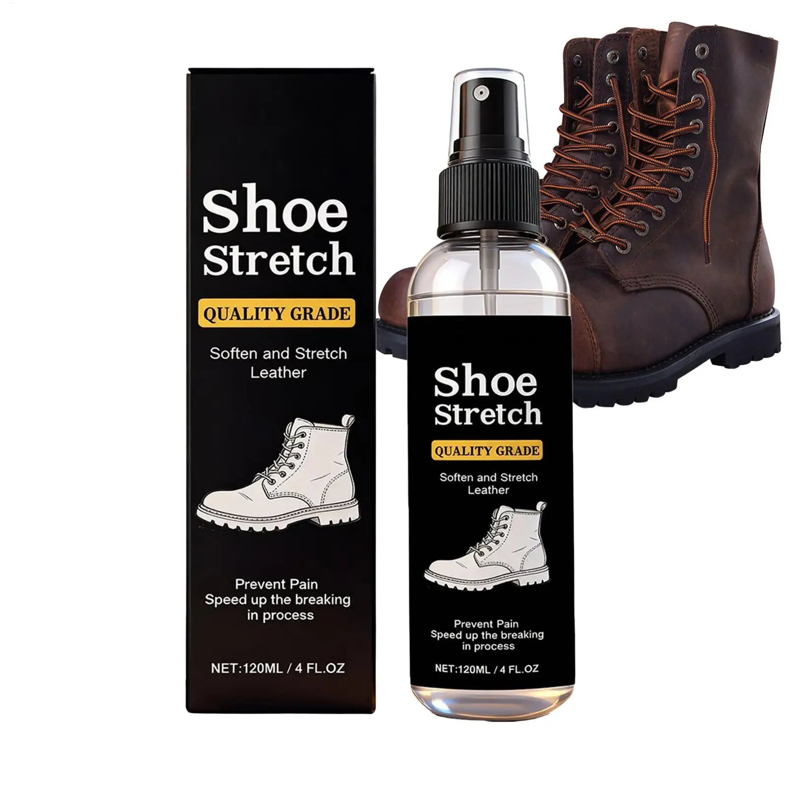 120ml Shoe Stretcher Spray Softening Stretching Liquid Professional Boot Stretcher Spray for Leather Suede Canvas Softeners thumbnail 4