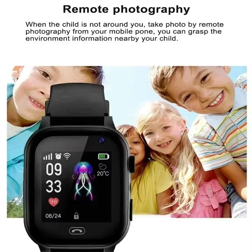 2026 Lenovo Kids Smart Watch SOS GPS Location Tracke Sim Card Call Child SmartWatch Camera Waterproof Watch Gift For Ios Android thumbnail 3