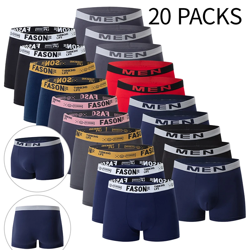 10/14/20 piece men's seasonal fashionable versatile underwear, comfortable plus size multi-color combination base casual shorts thumbnail 5