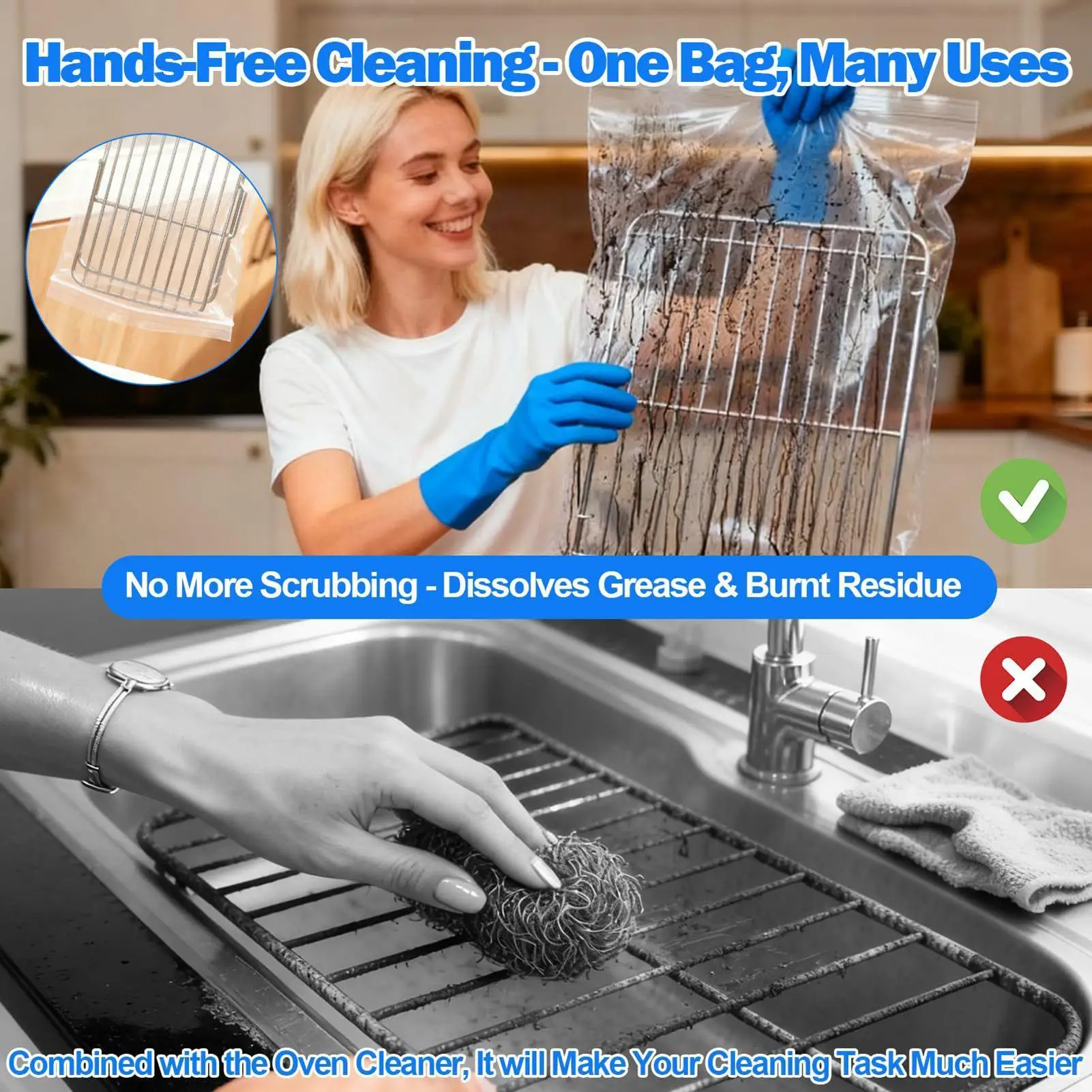 Oven Grate Cleaning Bags 10Pcs Heat Resistant Cooking Oven Bag Roasting Turkey Liner Slow Cooker Baking  Kitchen Accessories thumbnail 5