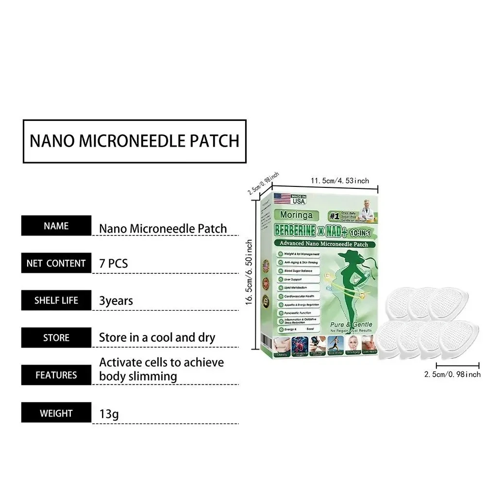 7PC 2026 Newest Nano Microneedle Firming Sticker - Berberine NAD+ Skin Firming Figure Line Shaping For Women Men Daily Body Care thumbnail 6