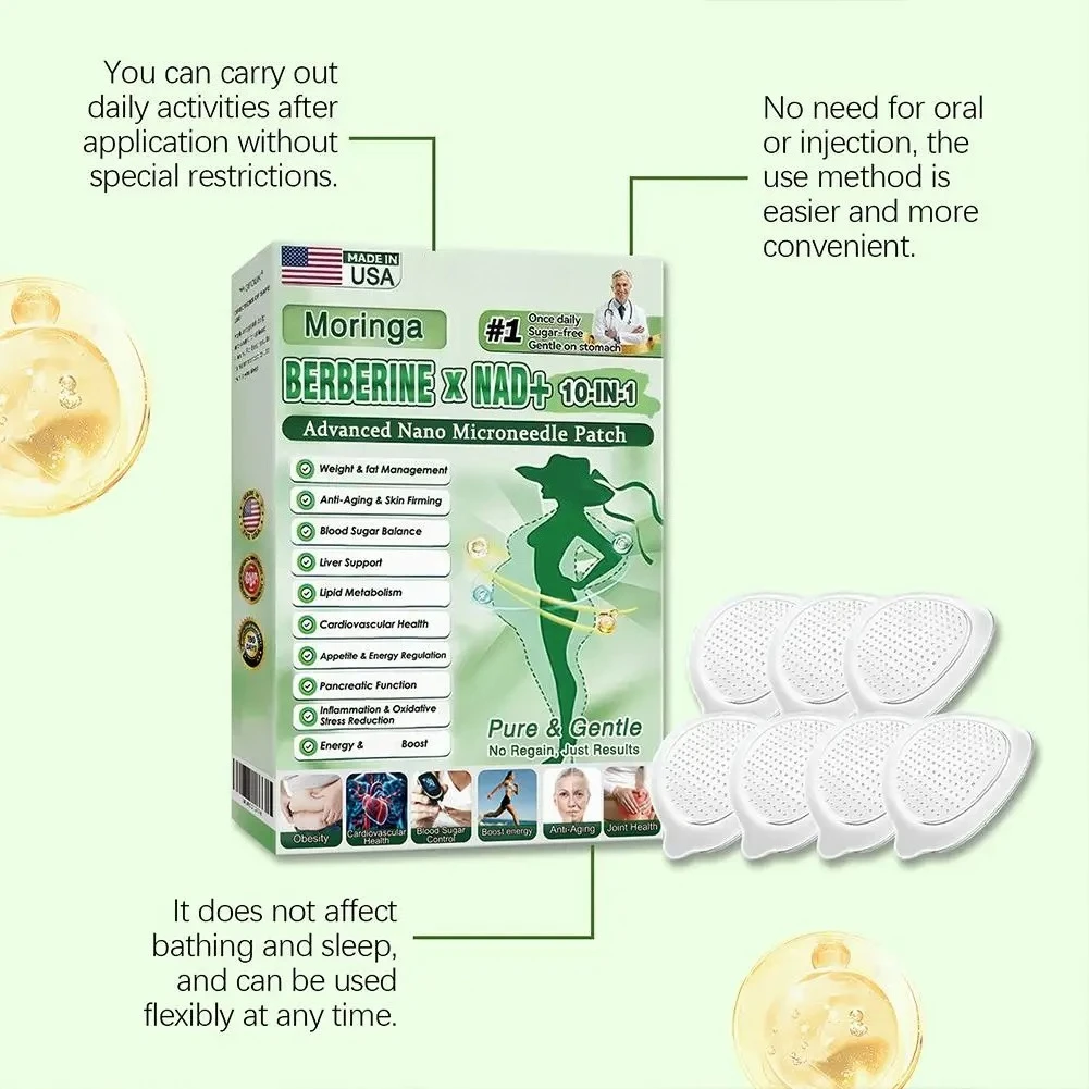 7PC 2026 Newest Nano Microneedle Firming Sticker - Berberine NAD+ Skin Firming Figure Line Shaping For Women Men Daily Body Care thumbnail 5