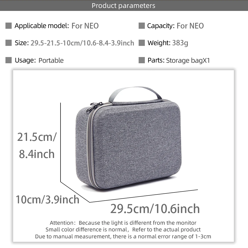 Portable Storage Bag Travel Carring Case Handheld Case Shockproof Outdoor Storage Box For DJI NEO RC N3 Drone Accessories Case thumbnail 3