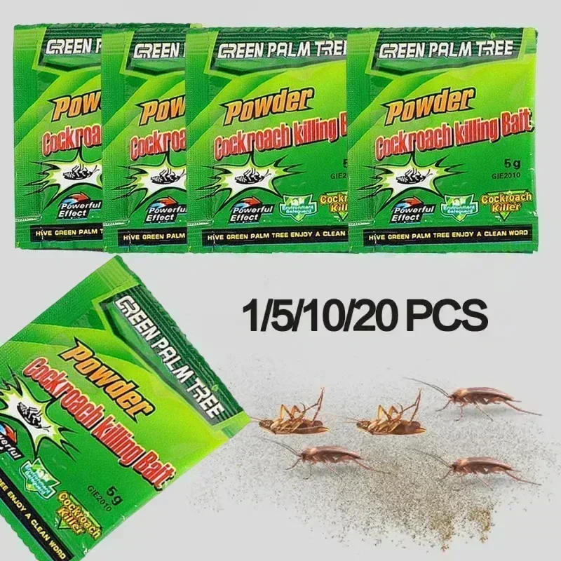 5-20PCS Powerful Cockroach Bait Powder | Roach Nest Eliminator | Non-Toxic Pest Control Trap | Home Kitchen Anti Cockroach thumbnail 4