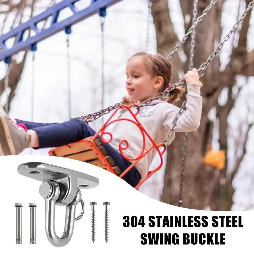 360 Rotating Swing Hangers Set Hanging Brackets 304 Stainless Steel Hammock Chair Hooks Ceiling Wall Mount Heavy Duty thumbnail 2
