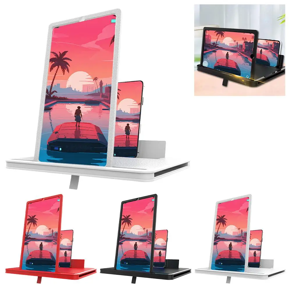 14 Inch Mobile Phone Screen Amplifier 3D Magnifying Glass Stand Magnifier HD Video Amplifier Phone Stand Enlarged Screen Bracket thumbnail 4