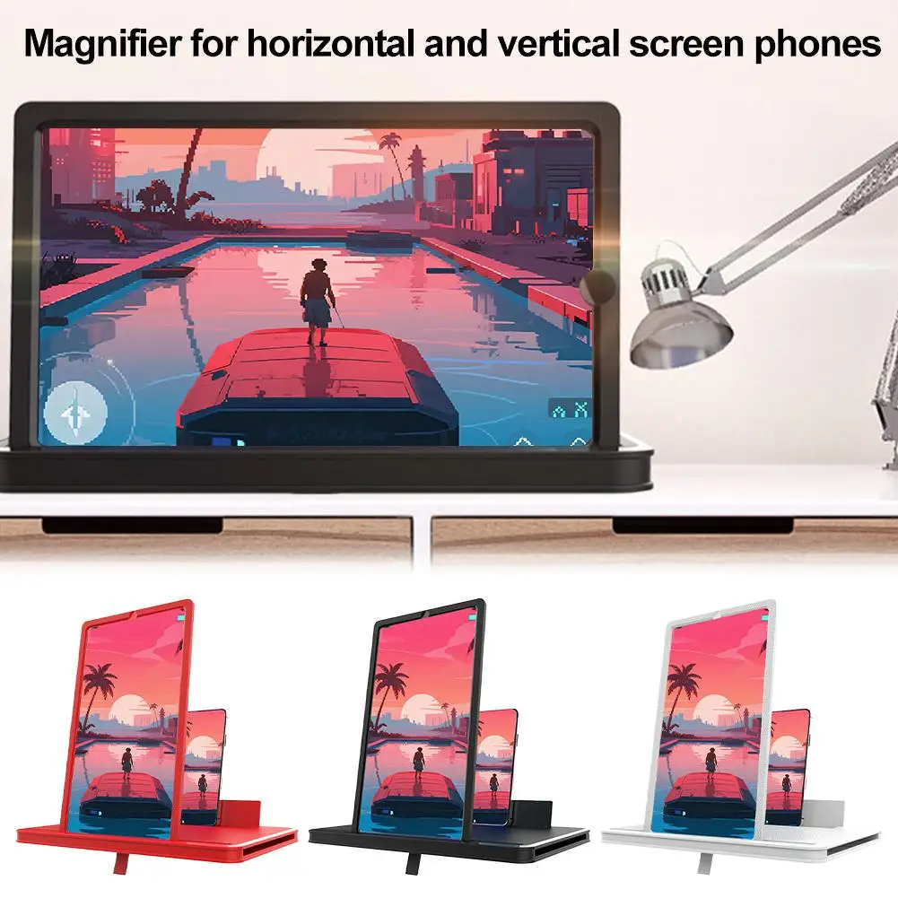 14 Inch Mobile Phone Screen Amplifier 3D Magnifying Glass Stand Magnifier HD Video Amplifier Phone Stand Enlarged Screen Bracket