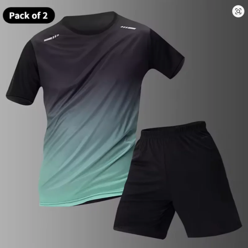 Men's casual suits, outdoor activity running suits, travel sportswear sets, park and beach outings, quick-drying and lightweight thumbnail 3