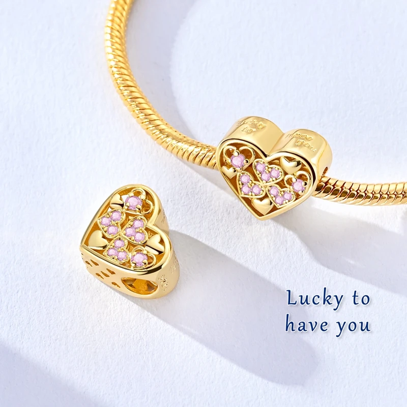 Original 925 Silver Gold Charms Beads Fit Bracelet DIY Ballet Shoes Firefly Airplane Pendant for Woman Jewelry thumbnail 4