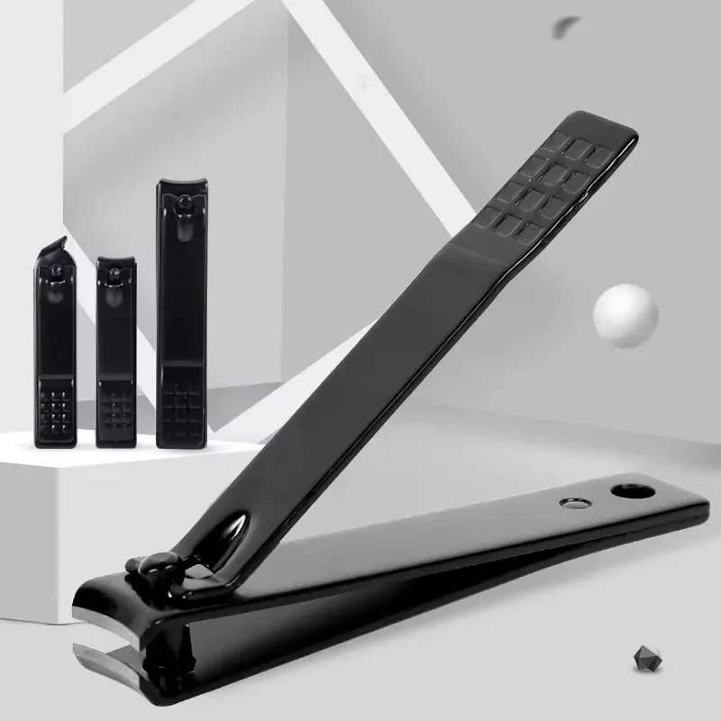 1/3/5Pcs Black Nail Clippers Stainless Steel Nail Cutter Thick Scissor Plier Toenail Fingernail Professional Manicure Trimmer thumbnail 2