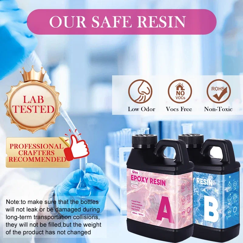Crystal Clear Epoxy Resin Kit with Tools Food Safe & UV Resistant for DIY Art Wood Jewelry Making Coasters Mold Casting Resin thumbnail 2