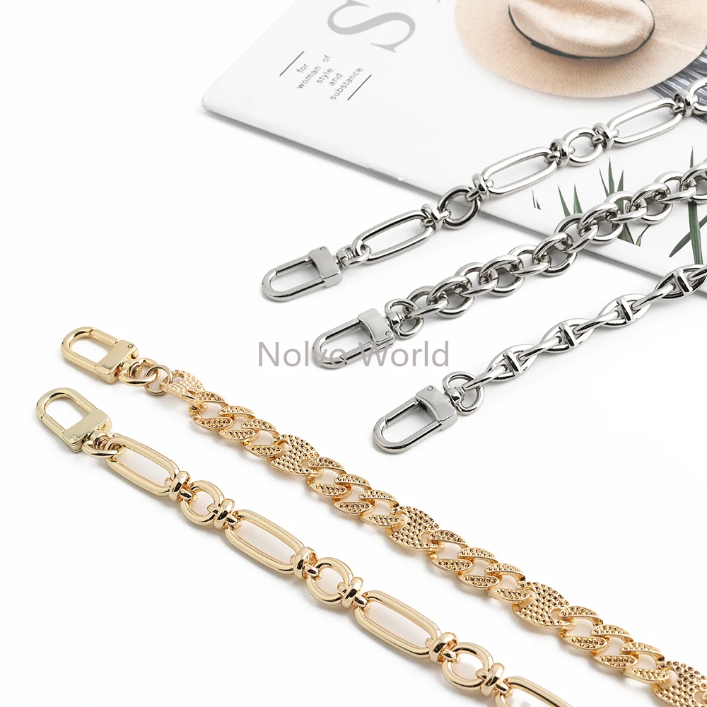 2PCS 30-60-100cm Metal Bag Chains With Buckles For Underarm Shoulder Strap Portable Wrist Handbag Purse Decoration Accessories thumbnail 5