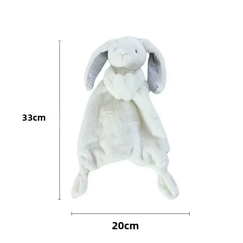 Personalized Name Baby Handkerchief Cute Rabbit Embroidery Name Comforter for Baby Shower Birth Gift thumbnail 5