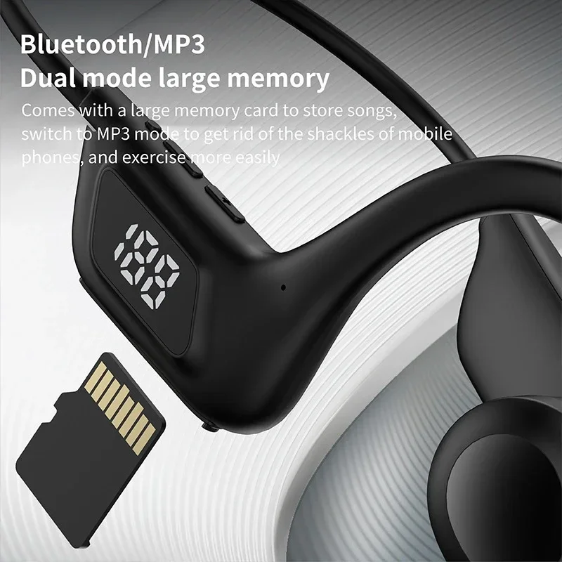 NEW Wireless Bone Conduction Headphones Bluetooth Earphone Sport Swimming Bluetooth Compatible Headphone Hand-free With Mic 2026 thumbnail 3