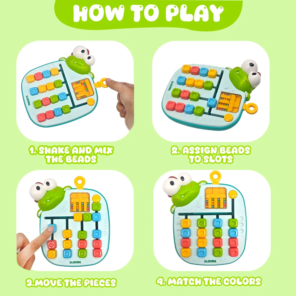 Slide Puzzle Maze Color & Shape Matching Game Brain Teasers Toys for Kids Age 5 6 7 8 ,Travel Activity Toys thumbnail 5