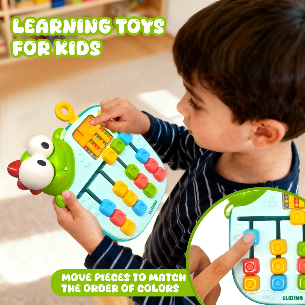Slide Puzzle Maze Color & Shape Matching Game Brain Teasers Toys for Kids Age 5 6 7 8 ,Travel Activity Toys thumbnail 3