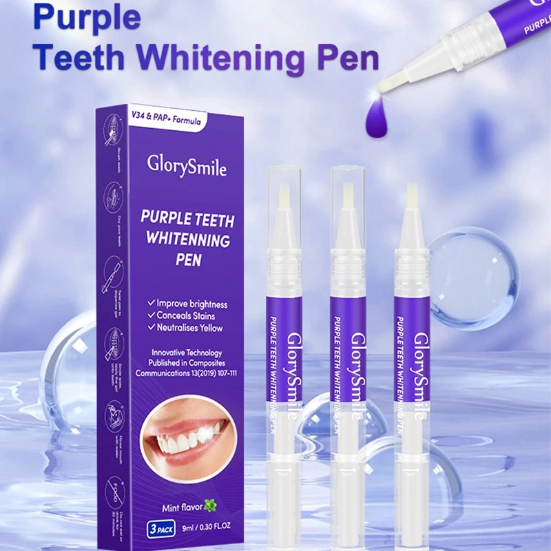 Magical Purple Teeth Whitening Pen Freshing Oral Deep Breath Cleaning Stain Removal Dentifrice Teeth Cleaning Essence Oral Care thumbnail 2