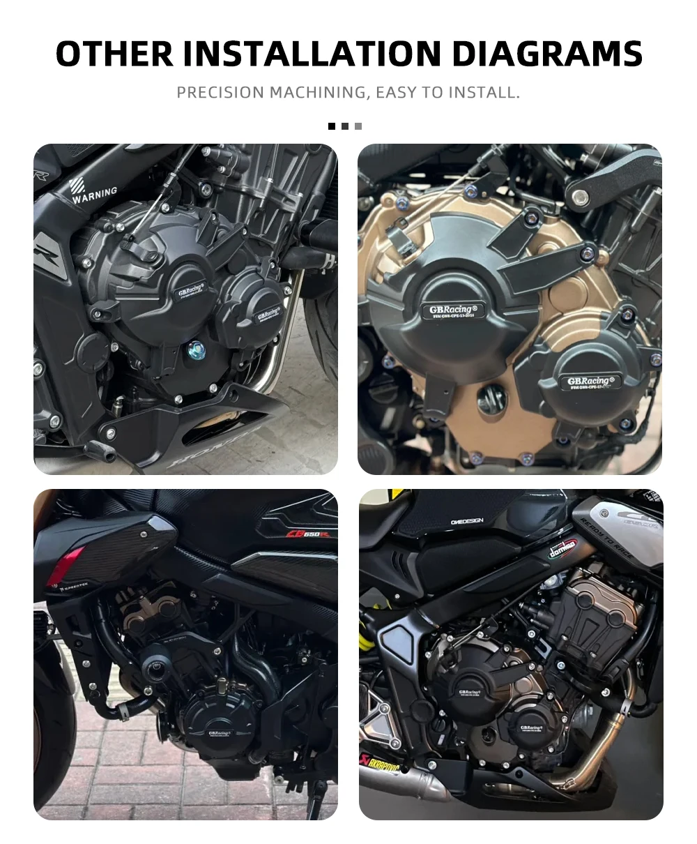 CB650R & CBR650R Engine Cover Set CBR650R Protection Cover CB650R Engine Guard ​For CB650R CB650 2014-2026 CB650F CBR650F thumbnail 6