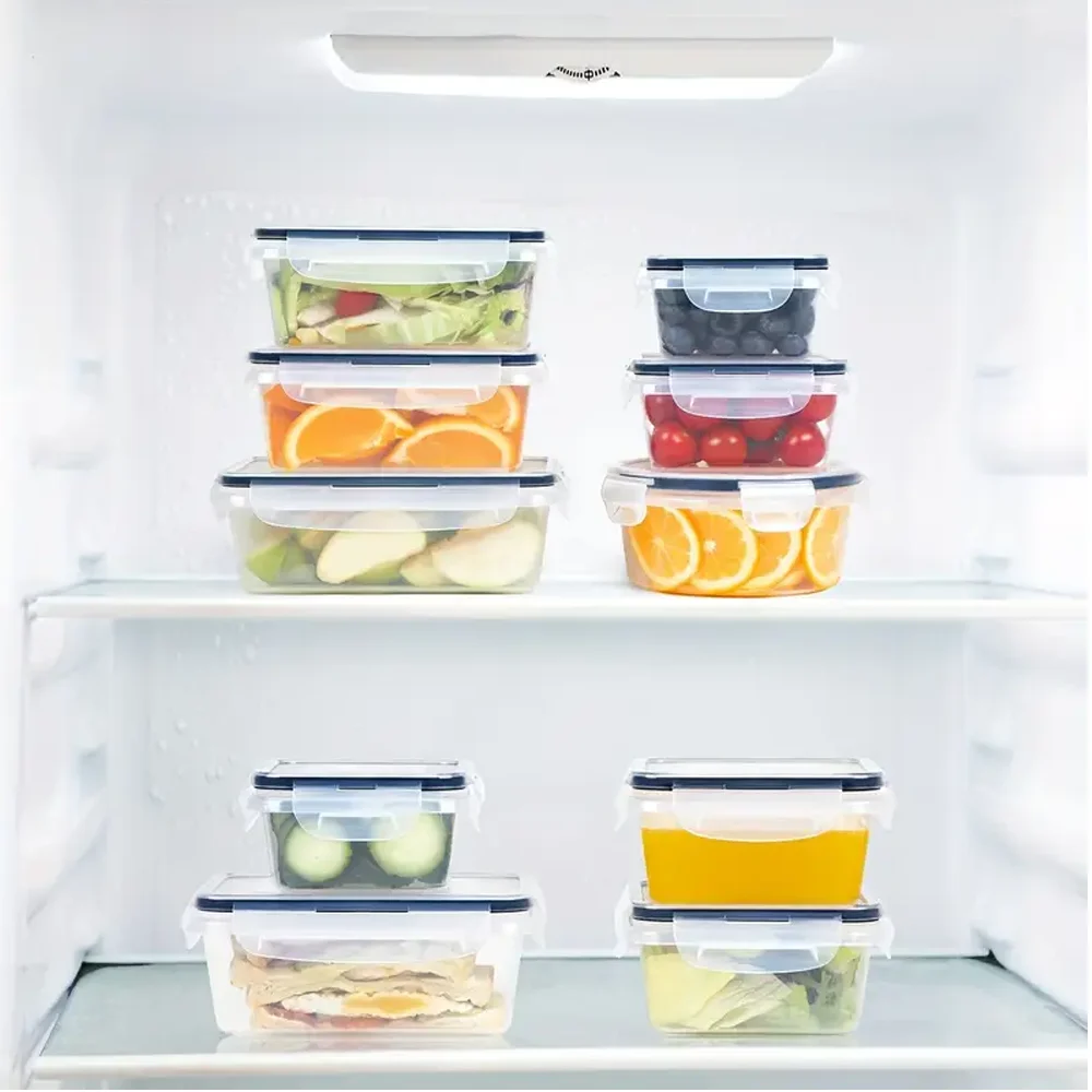 12pc Sealed refrigerator storage box with lid crisper Food Retain Freshness Transparent Storage Jar lunch box with lid thumbnail 6