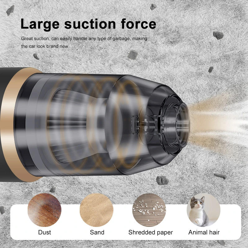 Wireless Car Vacuum Cleaner for Cleaning Bedroom Carpets Portable High Power Function Home Appliance Cleaning Machine thumbnail 2